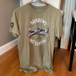 Zero Foxtrot Rainbows and Sunshine Green Tee